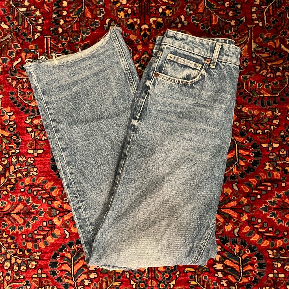 Zara Baggy Ripped Jeans